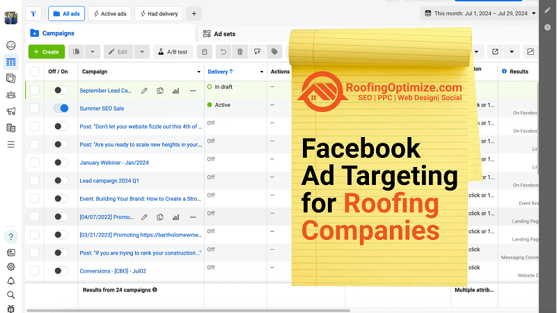 Facebook Ad Targeting for Roofing Companies